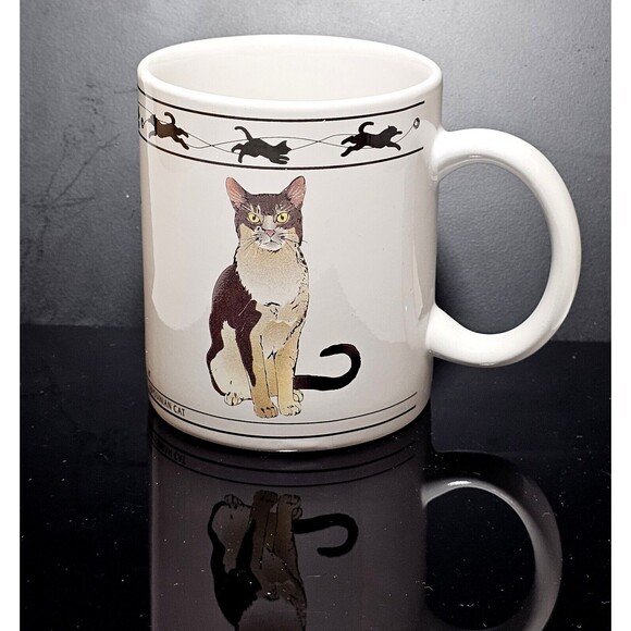 Houston Harvest Limited Cat Lovers Coffee Mug ED ABYSSINIAN TABBY SIBERIAN VGC! - Picture 1 of 9